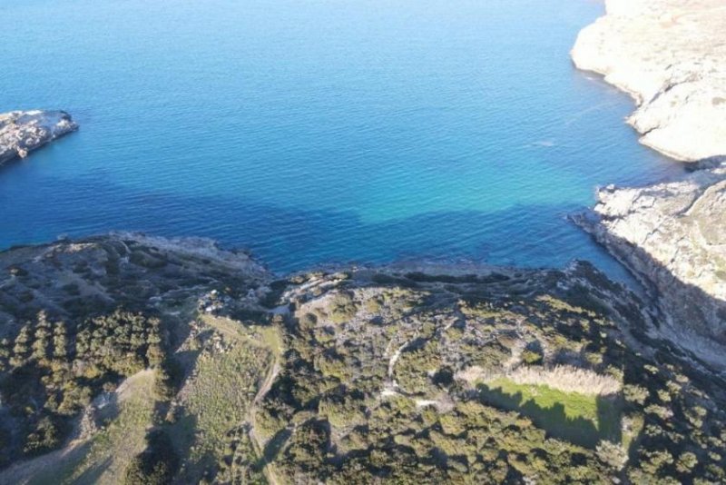 Plaka bei Chania Kreta - Plaka: Meeresfront Baugrundstück mit Baugenehmigung zu verkaufen Grundstück kaufen